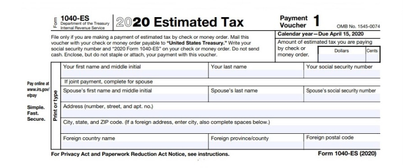 Electronic Estimated Tax Payments