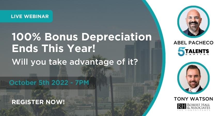 100% Bonus Depreciation Ends This Year! Will you take advantage of it?